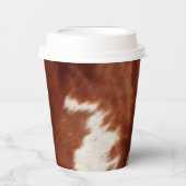 Brown White Cowhid Pappbecher (Vorderseite)
