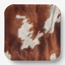 Brown White Cowhid