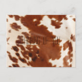 Brown White Cowhid Postkarte (Vorderseite)