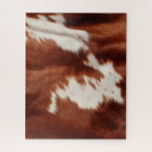 Brown White Cowhid Puzzle (Vertikal)