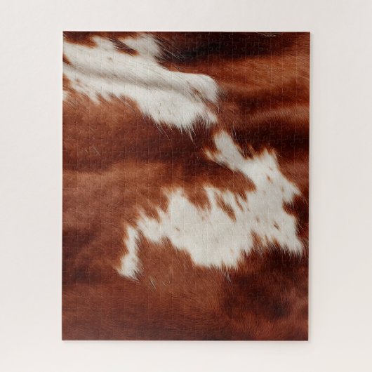 Brown White Cowhid Puzzle (Vertikal)