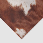 Brown White Cowhid Seidenpapier (Detail)