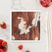 Brown White Cowhid Serviette (Beispiel)