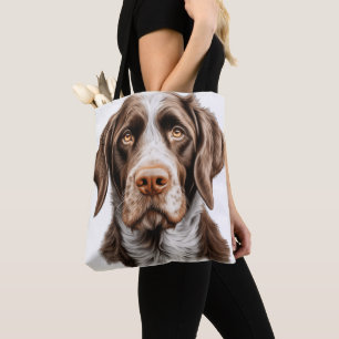 BROWN & WHITE DEUTSCHES DRAHTHAAR POINTER DOG TASCHE