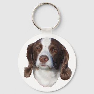Brown & White Dog Schlüsselkette Schlüsselanhänger