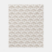 Brown white ethnic African traditional pattern Fleecedecke (Vorderseite)