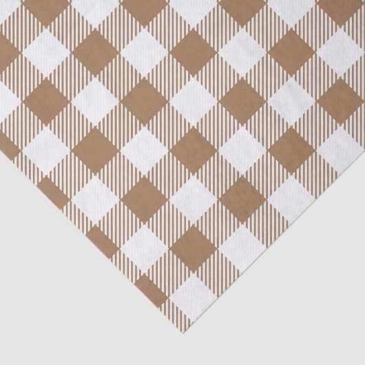 BROWN & WHITE FALL GINGHAM KARIERTES PATTER SEIDENPAPIER (Ausschnitt)