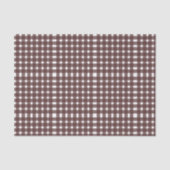Brown White Gingham Pattern Seidenpapier (Vorderseite)