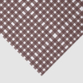 Brown White Gingham Pattern Seidenpapier (Ausschnitt)
