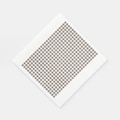 Brown White Gingham Pattern Serviette (Ecke)