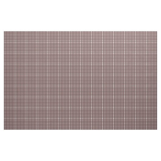 Brown White Gingham Pattern Stoff (Yard (91,4 cm))