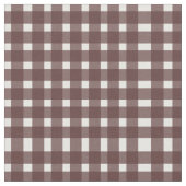 Brown White Gingham Pattern Stoff (Nahaufnahme)