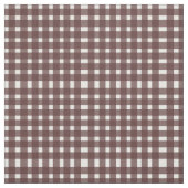 Brown White Gingham Pattern Stoff (Muster)