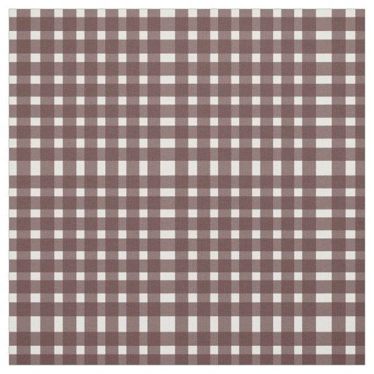 Brown White Gingham Pattern Stoff (Muster)
