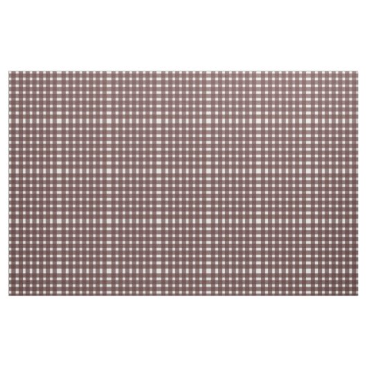 Brown White Gingham Pattern Stoff (Fat Quarter (45,7 x 55,9 cm))