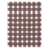 Brown White Gingham Pattern Tischdecke (Vorderseite)