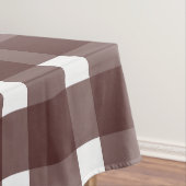 Brown White Gingham Pattern Tischdecke (Beispiel)