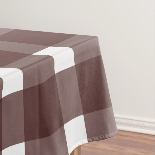 Brown White Gingham Pattern Tischdecke (Beispiel)