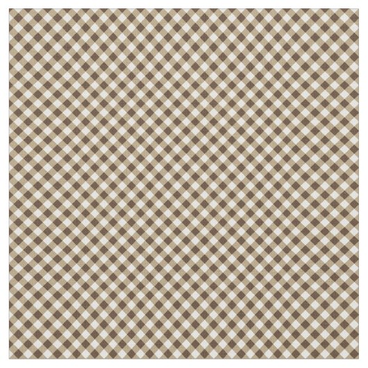 Brown White Gingham Stoff (Nahaufnahme)
