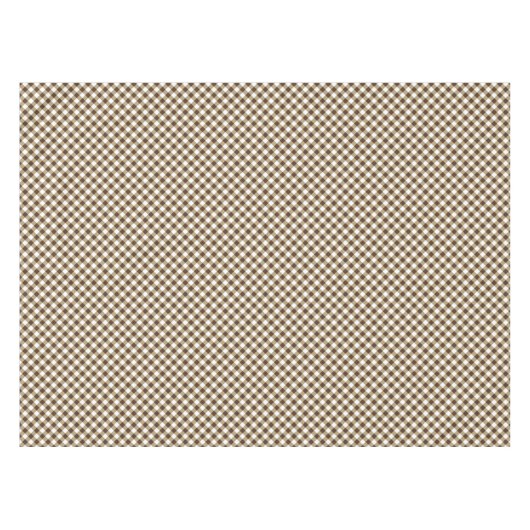 Brown White Gingham Tischdecke (Vorderseite (Horizontal))