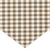 Brown White Gingham Tischdecke (Schrägansicht)