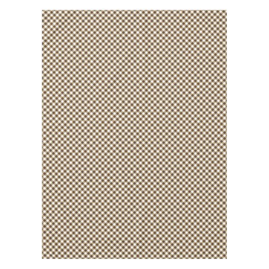 Brown White Gingham Tischdecke (Vorderseite)
