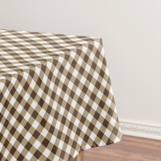 Brown White Gingham Tischdecke (Beispiel)