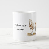 Brown White Horse Jumbo-Tasse (Vorderseite)