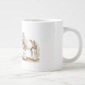 Brown White Horse Jumbo-Tasse (Rechts)