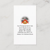 Brown White Layers Handyman Tools Visitenkarte (Rückseite)