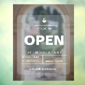 Brown & White Minimalistisch Café Offene Ankündigu Fensteraufkleber (Blatt 3)