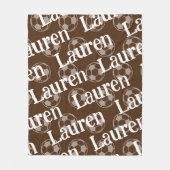 Brown & White Novelle Soccer Fleece Blanket (Vorderseite)