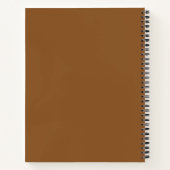 Brown White Personalisiert Sketchbook - Ihr Name Notizblock (Rückseite)