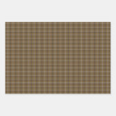 Brown White Plaid Classic Pattern Rustic Geschenkpapier Set (Vorderseite)