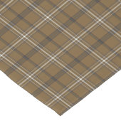 Brown White Plaid Classic Pattern Table Runner Kurzer Tischläufer (Ecke)