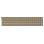 Brown White Plaid Classic Pattern Table Runner Kurzer Tischläufer (Horizontal)
