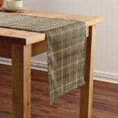 Brown White Plaid Classic Pattern Table Runner Kurzer Tischläufer (Beispiel)