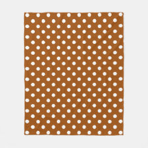 Brown White Polka Dots Design