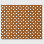 Brown White Polka Dots Design Geschenkpapier (Flach)