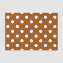 Brown White Polka Dots Design