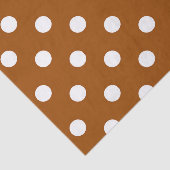 Brown White Polka Dots Design Seidenpapier (Ausschnitt)