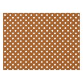 Brown White Polka Dots Design Tischdecke (Vorderseite (Horizontal))