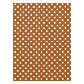 Brown White Polka Dots Design Tischdecke (Vorderseite)