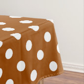 Brown White Polka Dots Design Tischdecke (Beispiel)