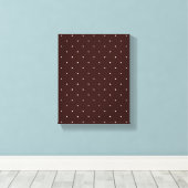 Brown & White Polka Dots Leinwanddruck (Insitu (Holzboden))