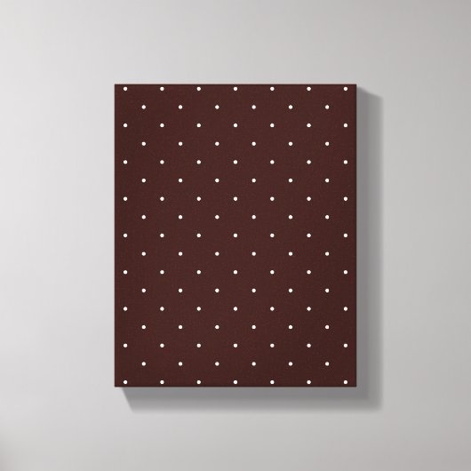 Brown & White Polka Dots Leinwanddruck (Vorderseite)