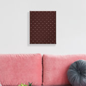 Brown & White Polka Dots Leinwanddruck (Insitu (Wohnzimmer))