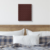 Brown & White Polka Dots Leinwanddruck (Insitu (Schlafzimmer))