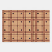 BROWN & WHITE POLKA DOTS & PLAIDS GESCHENKPAPIER SET (Vorderseite 3)