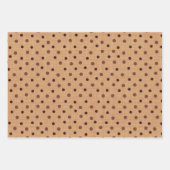 BROWN & WHITE POLKA DOTS & PLAIDS GESCHENKPAPIER SET (Vorderseite 2)